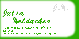 julia maldacker business card